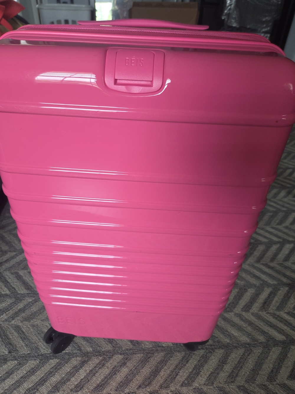 BEIS X BARBIE Bright Pink Hard-Shell MEDIUM CHECK W/ Bags Luggage